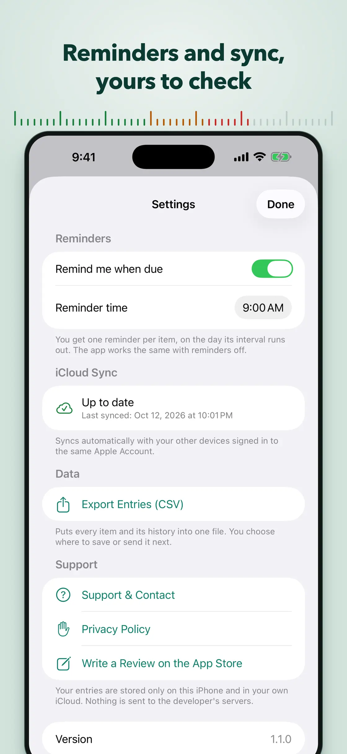 WhenLast – Chore & Care Log screenshot 5 of 5